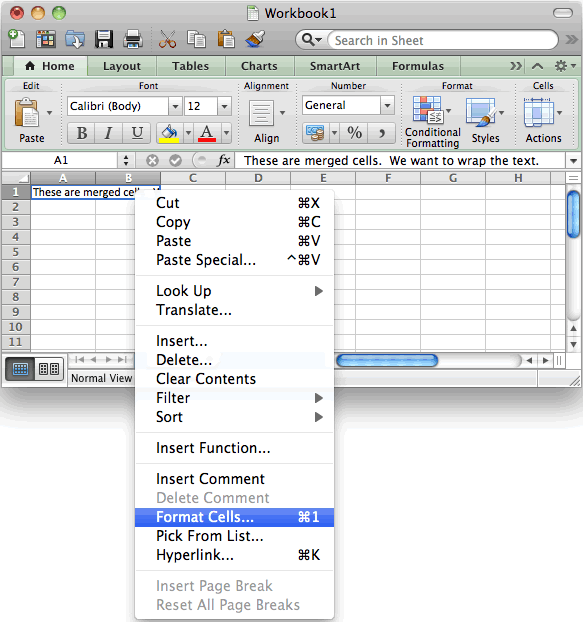Excel for mac 2016 wrapped text not working